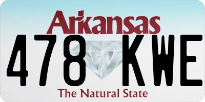 AR license plate 478KWE