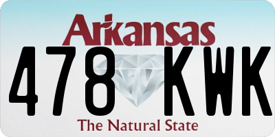 AR license plate 478KWK