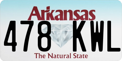 AR license plate 478KWL