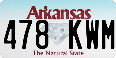AR license plate 478KWM