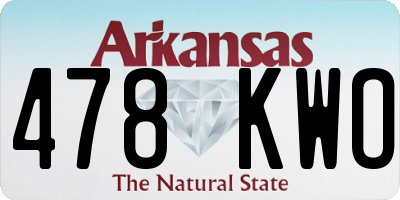 AR license plate 478KWO