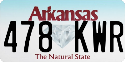 AR license plate 478KWR