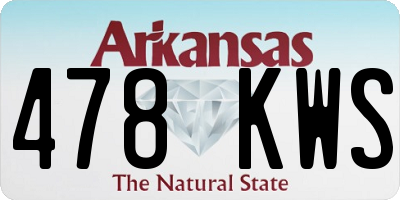 AR license plate 478KWS