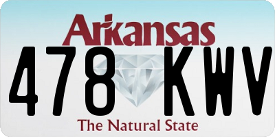 AR license plate 478KWV