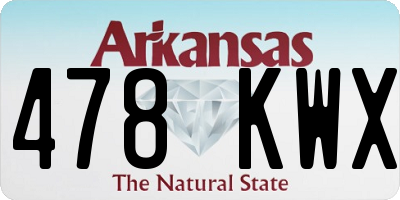AR license plate 478KWX