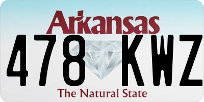 AR license plate 478KWZ