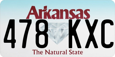 AR license plate 478KXC