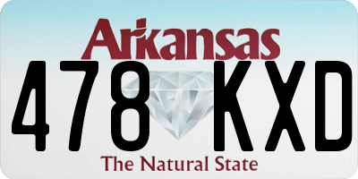 AR license plate 478KXD
