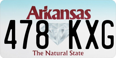 AR license plate 478KXG