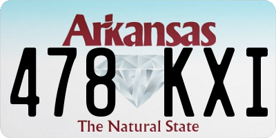 AR license plate 478KXI