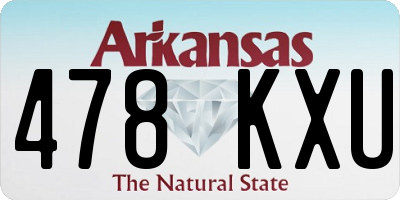 AR license plate 478KXU