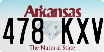 AR license plate 478KXV