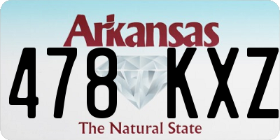AR license plate 478KXZ