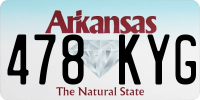 AR license plate 478KYG