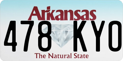 AR license plate 478KYO