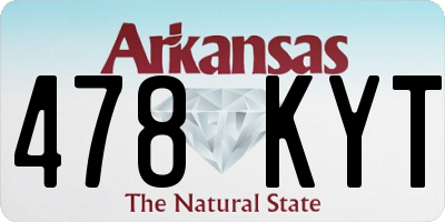AR license plate 478KYT