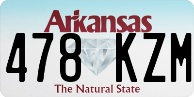 AR license plate 478KZM