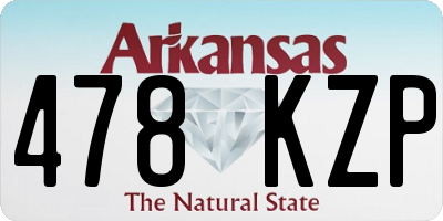 AR license plate 478KZP