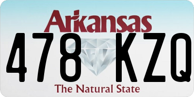 AR license plate 478KZQ
