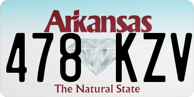 AR license plate 478KZV