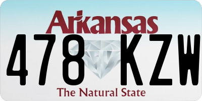 AR license plate 478KZW