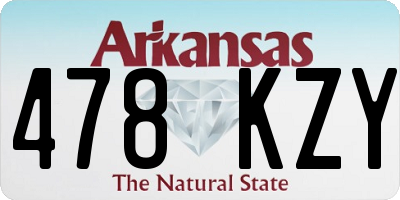 AR license plate 478KZY
