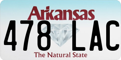 AR license plate 478LAC