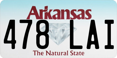 AR license plate 478LAI