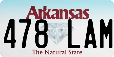 AR license plate 478LAM