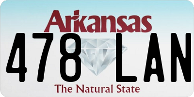 AR license plate 478LAN