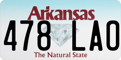 AR license plate 478LAO