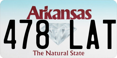 AR license plate 478LAT