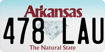 AR license plate 478LAU