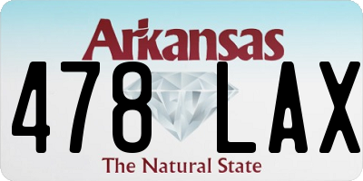 AR license plate 478LAX