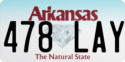 AR license plate 478LAY