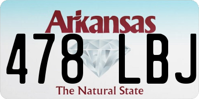 AR license plate 478LBJ