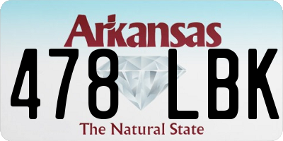 AR license plate 478LBK