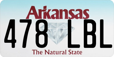 AR license plate 478LBL