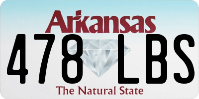 AR license plate 478LBS