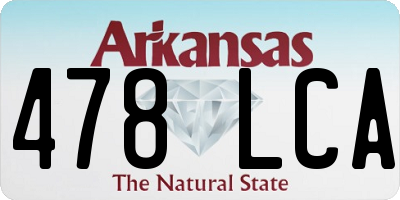 AR license plate 478LCA