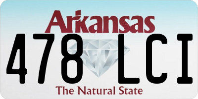 AR license plate 478LCI