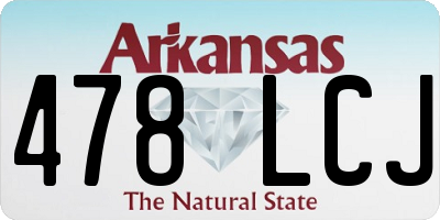 AR license plate 478LCJ