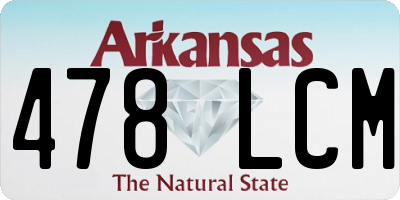 AR license plate 478LCM