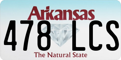 AR license plate 478LCS