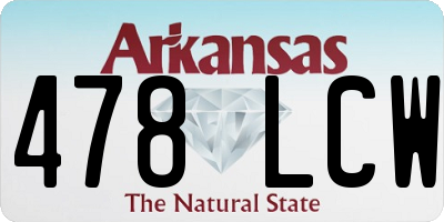 AR license plate 478LCW