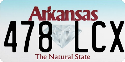 AR license plate 478LCX