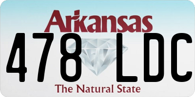 AR license plate 478LDC