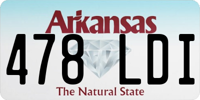 AR license plate 478LDI