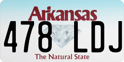 AR license plate 478LDJ