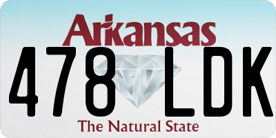 AR license plate 478LDK